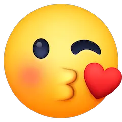 Faccina che manda un bacio Emoji Facebook