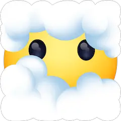 😶‍🌫️ Rosto Nas Nuvens Emoji nos Facebook