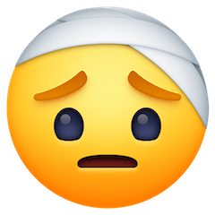 🤕 Gesicht mit verbundenem Kopf Emoji auf Facebook