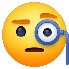 🧐 Gesicht mit einem Monokel Emoji auf Facebook