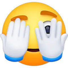🫣 Gesicht mit durch die Finger linsendem Auge Emoji auf Facebook