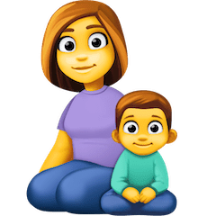 Família composta por mãe e filho Emoji Facebook
