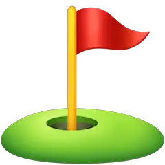 Golfloch mit Fahne Emoji Facebook