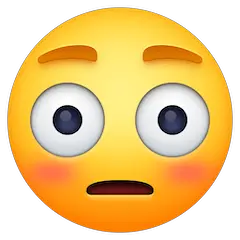 😳 Faccina con occhi spalancati Emoji su Facebook