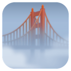 Мост в тумане Эмодзи на Facebook