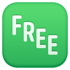 Sinal com a palavra "FREE" Emoji Facebook