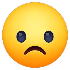 Gesicht mit gerunzelter Stirn Emoji Facebook