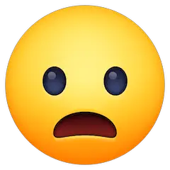 😦 Gesicht mit gerunzelter Stirn und geöffnetem Mund Emoji auf Facebook