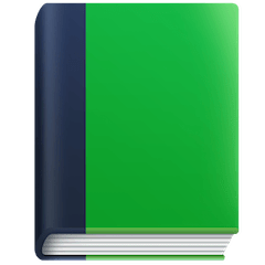Livro escolar verde Emoji Facebook