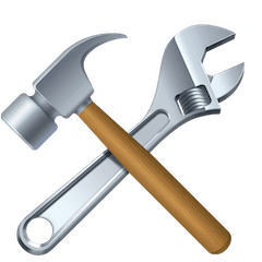 Hammer And Wrench Emoji on Facebook