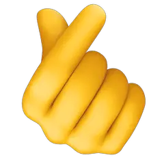 🫰 Mano con dedo índice y pulgar cruzados Emoji en Facebook