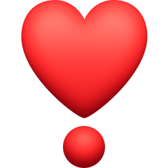 Rotes Herz als Ausrufezeichen Emoji Facebook