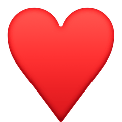 Herz (Kartenfarbe) Emoji Facebook