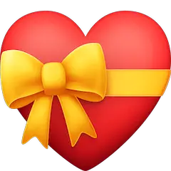 Coração com laço Emoji Facebook