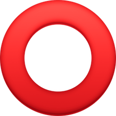 Hollow Red Circle Emoji on Facebook