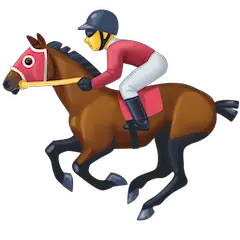 🏇 Joquei em cavalo de corrida Emoji nos Facebook