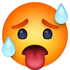 🥵 Cara de calor Emoji en Facebook