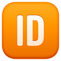 Знак «ID» на английском Эмодзи на Facebook