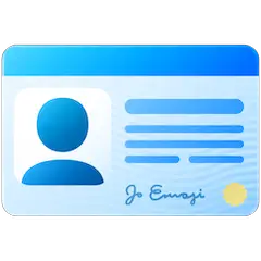 🪪 Identification Card Emoji on Facebook