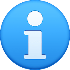 Piktogramm für Informationen Emoji Facebook