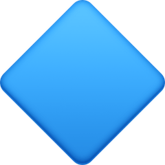 🔷 Rombo blu grande Emoji su Facebook