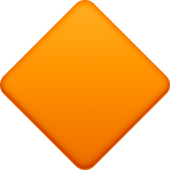 Losango cor de laranja grande Emoji Facebook