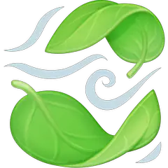 Leaf Fluttering in Wind Emoji on Facebook