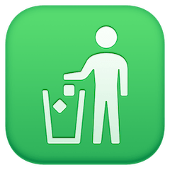 🚮 Simbolo che indica di gettare i rifiuti negli appositi contenitori Emoji su Facebook