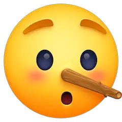 Faccina con il naso da Pinocchio Emoji Facebook