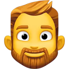 🧔‍♂️ Uomo: barba Emoji su Facebook