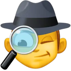 Man Detective Emoji on Facebook