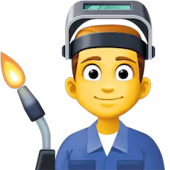 👨‍🏭 Profesional Industrial Hombre Emoji en Facebook