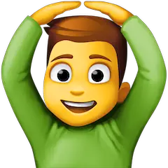 🙆‍♂️ Homem a fazer o gesto de OK Emoji nos Facebook
