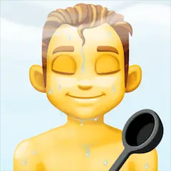 Uomo che fa la sauna Emoji Facebook