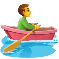 🚣‍♂️ Homem a remar um barco Emoji nos Facebook