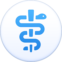 Bastone di Asclepio Emoji Facebook