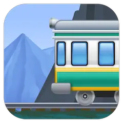Treno con montagna Emoji Facebook