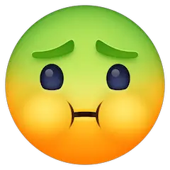 Nauseated Face Emoji on Facebook