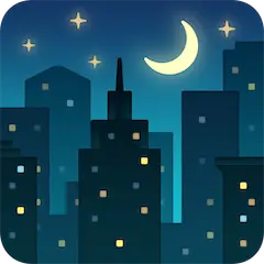 Nacht mit Sternen Emoji Facebook