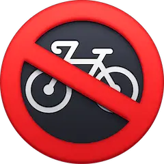Simbolo che vieta le biciclette Emoji Facebook
