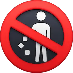 🚯 Prohibido tirar basura Emoji en Facebook