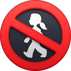 Prohibido el paso de peatones Emoji Facebook