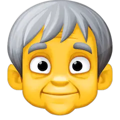Ältere erwachsene Person Emoji Facebook