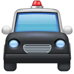 🚔 Carro da polícia de frente Emoji nos Facebook