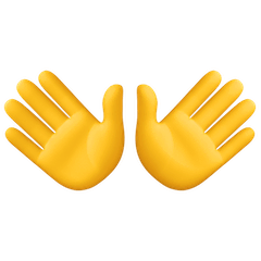 Open Hands Emoji on Facebook