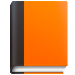 Livro escolar cor de laranja Emoji Facebook