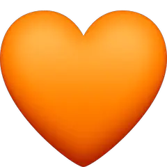 Corazón naranja Emoji Facebook