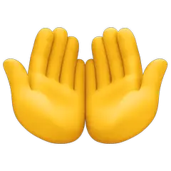 Nach oben zeigende Handflächen Emoji Facebook