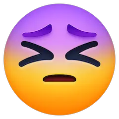 😣 Leidendes Gesicht Emoji auf Facebook