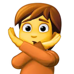 🙅 Persona haciendo el gesto de “no” Emoji en Facebook